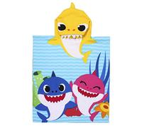 Cerdá - Toalla Poncho Playa Niño de Baby Shark de Microfibra - Licencia Oficial Nickelodeon