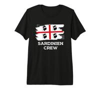 Cerdeña Crew Bandera Cerdeña Vacaciones Italia Camiseta Premium