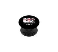 Cerdeña Crew Bandera Cerdeña Vacaciones Italia PopSockets PopGrip Adhesivo