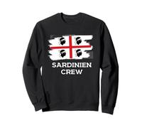 Cerdeña Crew Bandera Cerdeña Vacaciones Italia Sudadera