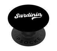 Cerdeña Italia Vintage Script Travel Design PopSockets PopGrip Adhesivo