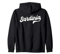 Cerdeña Italia Vintage Script Travel Design Sudadera con Capucha
