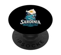 Cerdeña Mediterráneo Soul Vintage Travel Graphic PopSockets PopGrip Adhesivo