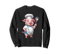 Cerdito Cocinero Divertido con Cuchara de Cocina Sudadera