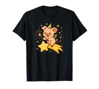 Cerdito de la Suerte Año Nuevo Estela Estrella Arte Cute Camiseta