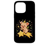 Cerdito de la Suerte Año Nuevo Estela Estrella Arte Cute Carcasa para iPhone 14 Pro MAX