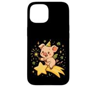 Cerdito de la Suerte Año Nuevo Estela Estrella Arte Cute Carcasa para iPhone 15
