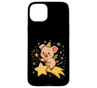 Cerdito de la Suerte Año Nuevo Estela Estrella Arte Cute Carcasa para iPhone 15 Plus