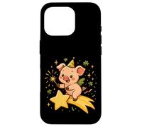 Cerdito de la Suerte Año Nuevo Estela Estrella Arte Cute Carcasa para iPhone 16 Pro