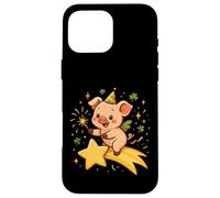 Cerdito de la Suerte Año Nuevo Estela Estrella Arte Cute Carcasa para iPhone 16 Pro MAX