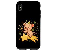 Cerdito de la Suerte Año Nuevo Estela Estrella Arte Cute Carcasa para iPhone XS MAX