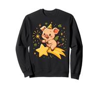 Cerdito de la Suerte Año Nuevo Estela Estrella Arte Cute Sudadera