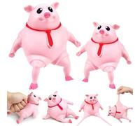 Cerdo Antiestres 2 Piezas, Juguetes Antiestres Squeeze, Piggy Creativo de Descompresión, Pop Fidget It Toy, Juguetes Antiestrés para Adultos y Niños