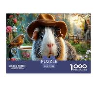 Cerdo de GuineaRompecabezas Imposible,desafío for Adults Taza de té Floral Juego Educativo 1000 Piezas Obra De Arte De Juego De para Adultos, Regalos A Partir De 14 Años 52x38cm/1000pcs