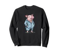Cerdo de ropa de dormir en pijama que trae las risas a la hora de acostarse Sudadera