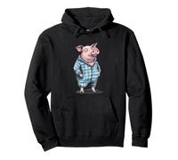Cerdo de ropa de dormir en pijama que trae las risas a la hora de acostarse Sudadera con Capucha