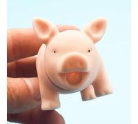 Cerdo Que Resopla, Diseño Divertido, Cerdito Chirriante Elástico, Juguete Interactivo para Aliviar el Estrés, Conveniente para Uso en la Oficina y el Hogar Cantidades 1