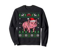 Cerdo Santa Navidad Pig Santa Ugly Christmas Sudadera