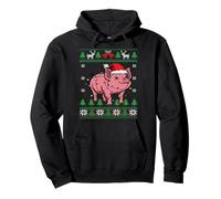 Cerdo Santa Navidad Pig Santa Ugly Christmas Sudadera con Capucha