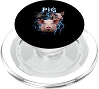 Cerdo Vintage 90s Heavy Metal Retro Cerdo Granja Animales Amante Cerdo PopSockets PopGrip para MagSafe