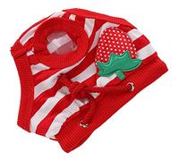 Cerdos de Mascotas P Patrón de Fresa de Fresa Padresas Pañales Reutilizables Pet Pet Peto PANTEROS FISIOLOGÍA PEPETO FISIOPETO DIAPERSPET DIAPERSPIGS REUSABLES (S #15)