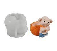 Cerdos de silicona con molde de sacos para hacer velas, manualidades, diseños de animales únicos, materiales de calidad alimentaria, forma de cerdos creativos de silicona