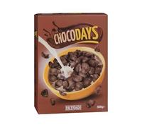 Cereales copos de trigo Chocodays Hacendado con chocolate Caja 500 g Pack 2