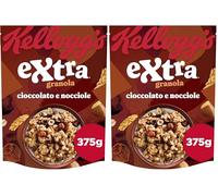 Cereales crujientes con chocolate y avellanas Kellogg's Extra caja 375 g (Paquete de 2)