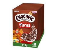 Cereales Nestlé Chocapic Minis, Cereales integrales con chocolate, 8 estuches de 310g