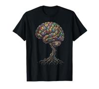 Cerebro Árbol Abstracto Anatomía Naturaleza Arte Camiseta