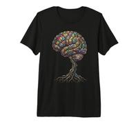 Cerebro Árbol Abstracto Anatomía Naturaleza Arte Camiseta Premium