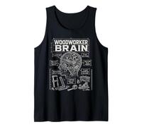 Cerebro de Carpintero, Divertido Taller de carpintería Diciendo Carpintero Camiseta sin Mangas