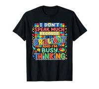 Cerebro de Conciencia sobre el Autismo Brillante y Ocupado Camiseta