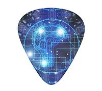 Cerebro de inteligencia artificial Púa de guitarra avanzada 12 piezas Tres espesores para bajo, guitarra eléctrica, bolsa de guitarra acústica