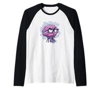 Cerebro de Pensamiento Divertido con Gafas Camiseta Manga Raglan