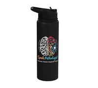 Cerebro de un patólogo del habla Regalo Terapia del lenguaje del habla Stainless Steel Insulated Water Bottle