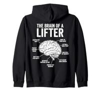 Cerebro Divertido de un Levantador Fitness Meme Halterofilia Sudadera con Capucha