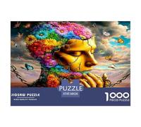 Cerebro Dorado Puzzle De 1000 Piezas, Moderno DIY,Entretenimiento Creativo Clásicos para Adultos Y Niños A Partir De 12 Años Rompecabezas Familiar - Obra De Arte 38x26cm/1000pcs