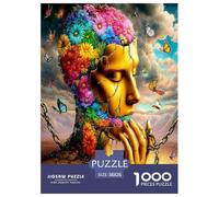 Cerebro Dorado Puzzle De 1000 Piezas, Moderno DIY,Entretenimiento Creativo para Adultos Y Niños Mayores De 12 Años Un Rompecabezas Desafiante - Decoración del Hogar 38x26cm/1000pcs