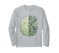 Cerebro Floral Verde Conciencia Salud Mental Crecimiento Mentalidad Manga Larga