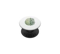 Cerebro Floral Verde Conciencia Salud Mental Crecimiento Mentalidad PopSockets PopGrip Adhesivo