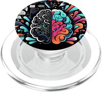Cerebro Izquierdo Derecho Ciencia Y Arte Neurociencia Neurólogo PopSockets PopGrip para MagSafe
