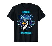 Cerebro Linux Sysadmin Tux Cyborg Divertido Camiseta