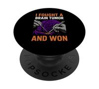Cerebro Luché contra un Tumor Cerebral y gané Recov cirugía Cool Mens PopSockets PopGrip Adhesivo