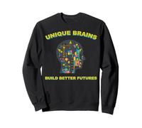 Cerebros únicos construyen Mejores futuros Conciencia sobre el Autismo Autista Sudadera