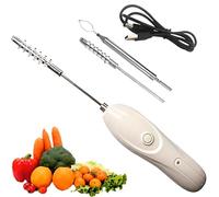 Céreciente de Vegetales Inalámbricos Portátiles, Removedor de Cazador de Manzana de Calabacín Eléctrico de 10 W con 2 Cabezas de Corte, Máquina de Raspado de Mano de Acero Inoxidable