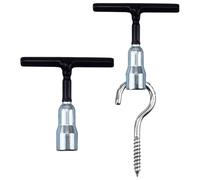Cerela de tuerca - 2 Pack Spanner de metal duradero, TRABELLA DE FORMA T | Ergonómico cómodo Grip Universal Turning Pandheld Tool for Furniture Machines Installations