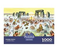 Ceremonia de Salida del Sol del Solsticio de Verano de Stonehenge Puzzle De Madera Impermeable Puzzles De 1000 Piezas Regalos para Adultos Desafiante Y Estimulante Rompecabezas