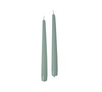 Cereria di Giorgio Risthò - Velas cónicas de cera para candelabro, color gris y verde, 2,2 x 25 cm