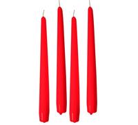 Cereria di Giorgio Risthò - Velas cónicas de cera para candelabro, color rojo, 2,2 x 25 cm (Paquete de 2)